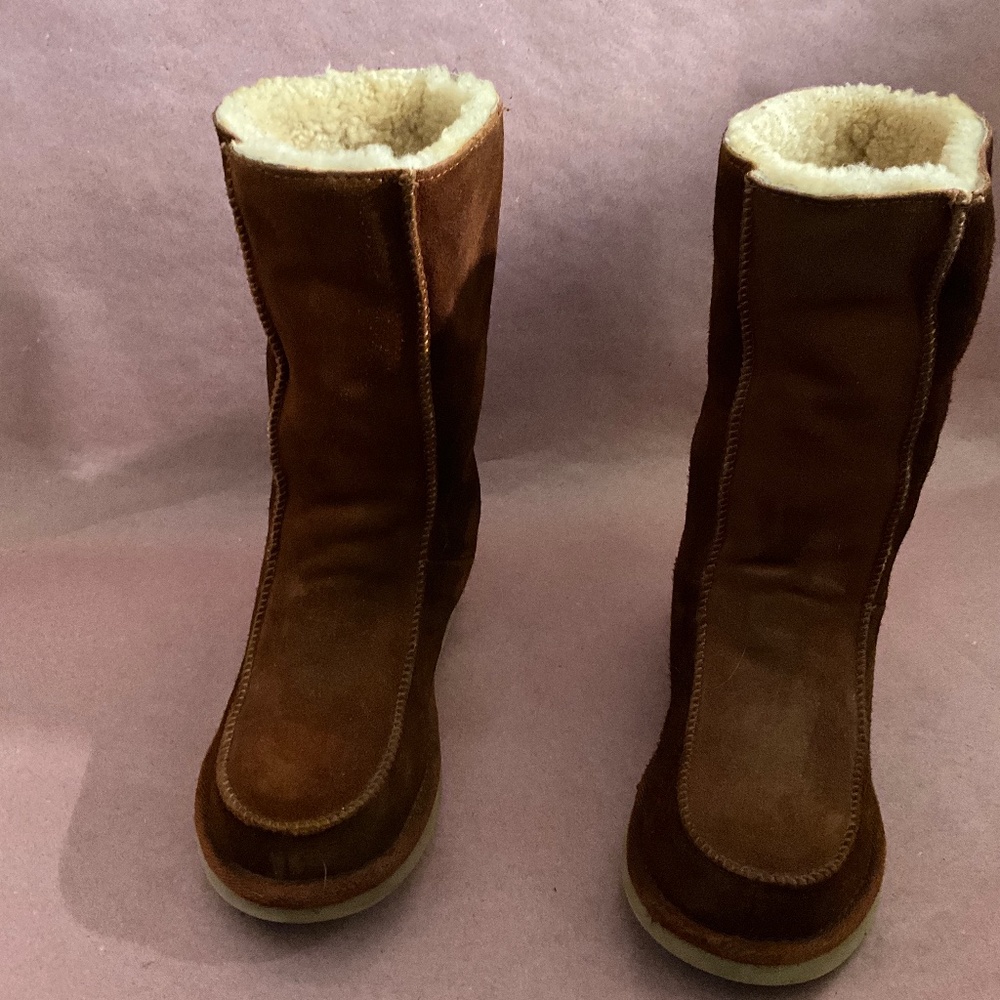 Women Australia UGG Boiley High Ankle Boots Size 6M Brown Suede